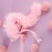MizzZee - Silicone Fox Tail Anal Plug SM (Pink)