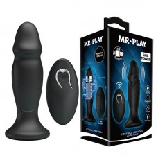 MR PLAY - Remote-Controlled Vibrating Anal Plug ll (Chargeable - Black)
