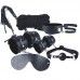 MizzZee - Bondage SM Restraint Set (7 Pieces Set - Black Leather)