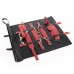 MizzZee - Black Red Leather Roll-Up Bondage BDSM Kit