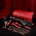 MizzZee - Black Red Leather Roll-Up Bondage BDSM Kit