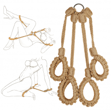 MizzZee - Rope Adjustable Hand And Foot Handcuffs Set