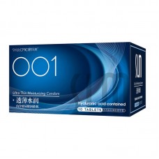 SLM - Hyaluronic Acid Contained Ultra Thin Moisturizing 001 Con dom (10Pcs) SLM - Hyaluronic Acid Contained Ultra Thin Moisturizing 001 Con dom (10Pcs)