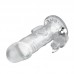 BAILE - Triple Pleasure Vibrating Crystal Rabbit Penis Sleeve (L:12.5cm - D:4cm)