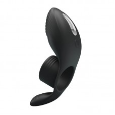 PRETTY LOVE - Male Vibrating Massager Cock Ring (Black)