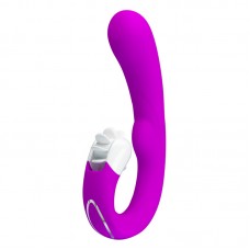 PRETTY LOVE - Magic Tongue Smart Licking Wheel Vibrator (Chargeable - Purple)