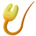 MizzZee - U-Shape Breast Clitoral Vibrator (Chargeable - Yellow)