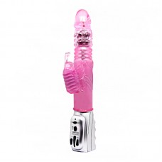 BAILE - ALICE Butterfly Retractable Swing Rotating Beads Vibrator (Battery - Pink)