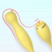 LILO - Cute Cat Dual-Head Vibrating Massager (Chargeable - Yellow)