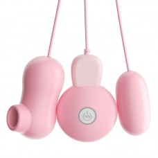 MizzZee - Remote Control Twin Sucking Vibrating Eggs (Chargeable - Pink) MizzZee - Remote Control Twin Sucking Vibrating Eggs (Chargeable - Pink)