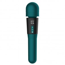 Harley - Dual-Headed AV LCD Screen Heating AV Vibrator Wand (Chargeable - Green)