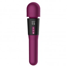 Harley - Dual-Headed AV LCD Screen Heating AV Vibrator Wand (Chargeable - Purple)