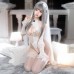 FEE ET MOI - Innocent Saintess Open Bust Backless Bodysuit (White) FEE ET MOI - Innocent Saintess Open Bust Backless Bodysuit (White)