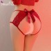 FEE ET MOI Bow Tie Hollow Lace Panties (Red)