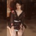 FEE ET MOI - Japanese Retro Sakura Kimono Set (Black)