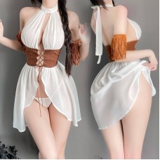 FEE ET MOI - Sexy Western Cowgirl Dress (White)
