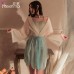 FEE ET MOI Sexy Ancient Costume Hanbok Set (Blue)