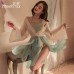 FEE ET MOI Sexy Ancient Costume Hanbok Set (Blue)