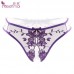 FEE ET MOI Sexy Transparent Lace Seethrough Underwear (Purple)