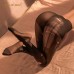 FEE ET MOI Ultra-Thin Ripped Stockings Sexy Pantyhose (Black)