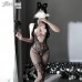 FEE ET MOI Sexy Opened Body Stockings (Black)