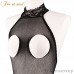 FEE ET MOI Sexy Seethrough Opened Body Stockings (Black)