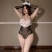 FEE ET MOI - Cute Bunny Open Crotch Bodysuit Set (Plus Size - Black) FEE ET MOI - Cute Bunny Open Crotch Bodysuit Set (Plus Size - Black)