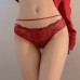 FEE ET MOI - Sexy Lace Open-Crotch Womens Panties (Burgundy)