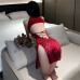 FEE ET MOI - Vintage Velvet Lace Slit Cheongsam (Burgundy) FEE ET MOI - Vintage Velvet Lace Slit Cheongsam (Burgundy)