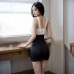 FEE ET MOI - Pure Seduction Secretary Cutout Uniform BodyconDress (White - Black) FEE ET MOI - Pure Seduction Secretary Cutout Uniform BodyconDress (White - Black)