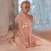 FEE ET MOI - Sexy Side-Slit Sheer Embroidered Cheongsam (Pink)