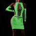 FEE ET MOI - Glow In The Dark Fishnet Bodystocking Dress (7420)