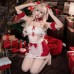 FEE ET MOI - Maid Open-Crotch Costume (White - Red) FEE ET MOI - Maid Open-Crotch Costume (White - Red)
