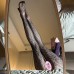 FEE ET MOI - Leopard Print Fishnet Pantyhose (Black)