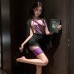 FEE ET MOI - Sexy Secretary Backless Set (Purple - Black)