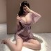FEE ET MOI - Sexy Wife Deep V Kimono (Purple)