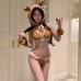 FEE ET MOI - Fluffy Deer Fantasy Bikini Set (Brown - White)