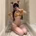 FEE ET MOI - Fluffy Deer Fantasy Bikini Set (Brown - White)