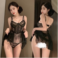 FEE ET MOI - First Love Memory Princess Underwire Bra Dress (Black)