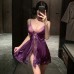 FEE ET MOI - Tie-Front Button-Down Nightdress (Purple) FEE ET MOI - Tie-Front Button-Down Nightdress (Purple)