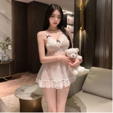 FEE ET MOI - Shy Memories Flirtatious Sheer Dress (White)