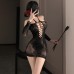 FEE ET MOI - Rose Mesh Hollow-Out Bodystocking (Black)