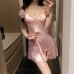FEE ET MOI - Sexy Embroidered Slip Nightdress (Pink) FEE ET MOI - Sexy Embroidered Slip Nightdress (Pink)
