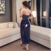 FEE ET MOI - Charming Off-Shoulder Sheer Bustier Dress (Blue)