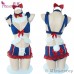 FEE ET MOI Sexy Lace Maid Lingerie (Blue - Red)