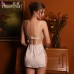 FEE ET MOI Sexy Lace Deep V Neck Backless Dress (White)